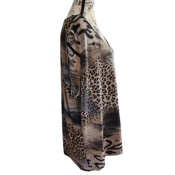 VEX Collection Women's Size 24 V-neck Tunic Long Blouse Top Sleeveless France - Picture 9 of 11